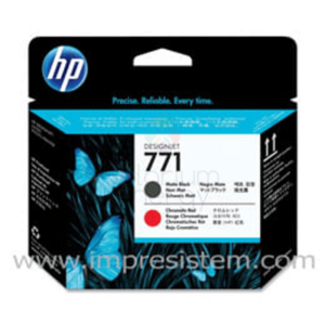 HP Cabezal de Impresión 771 Negro Mate y Rojo Z6