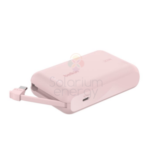 Belkin Batería Externa 10K 20W Cable USB-C Integrado Rosado