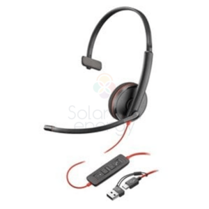Poly Auricular Blackwire 3210 USB-C con Adaptador
