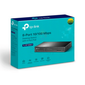 TPLINK Switch Escritorio 8 Puertos PoE 10/100Mbps Negro